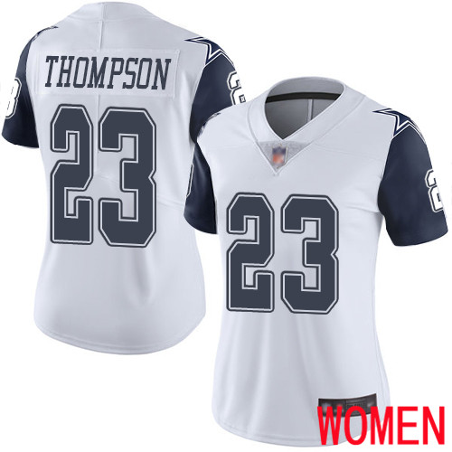 Women Dallas Cowboys Limited White Darian Thompson #23 Rush Vapor Untouchable NFL Jersey